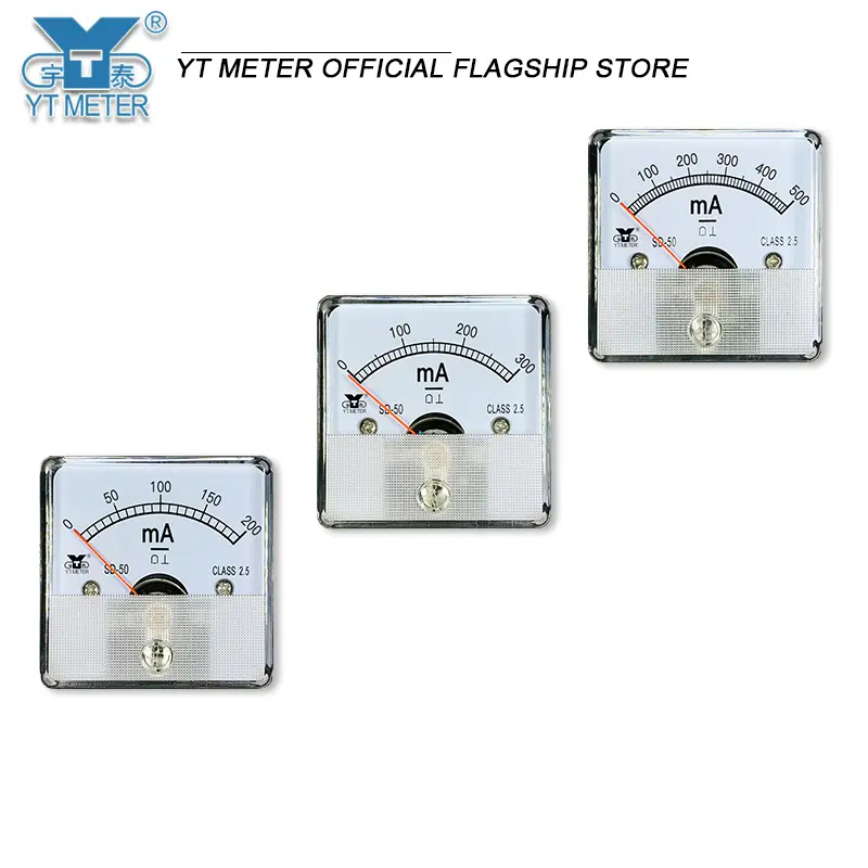 sd50 dc milliammeter 1ma 20ma 30ma 50ma Pointer ammeter dh50 dh45 dc amperes