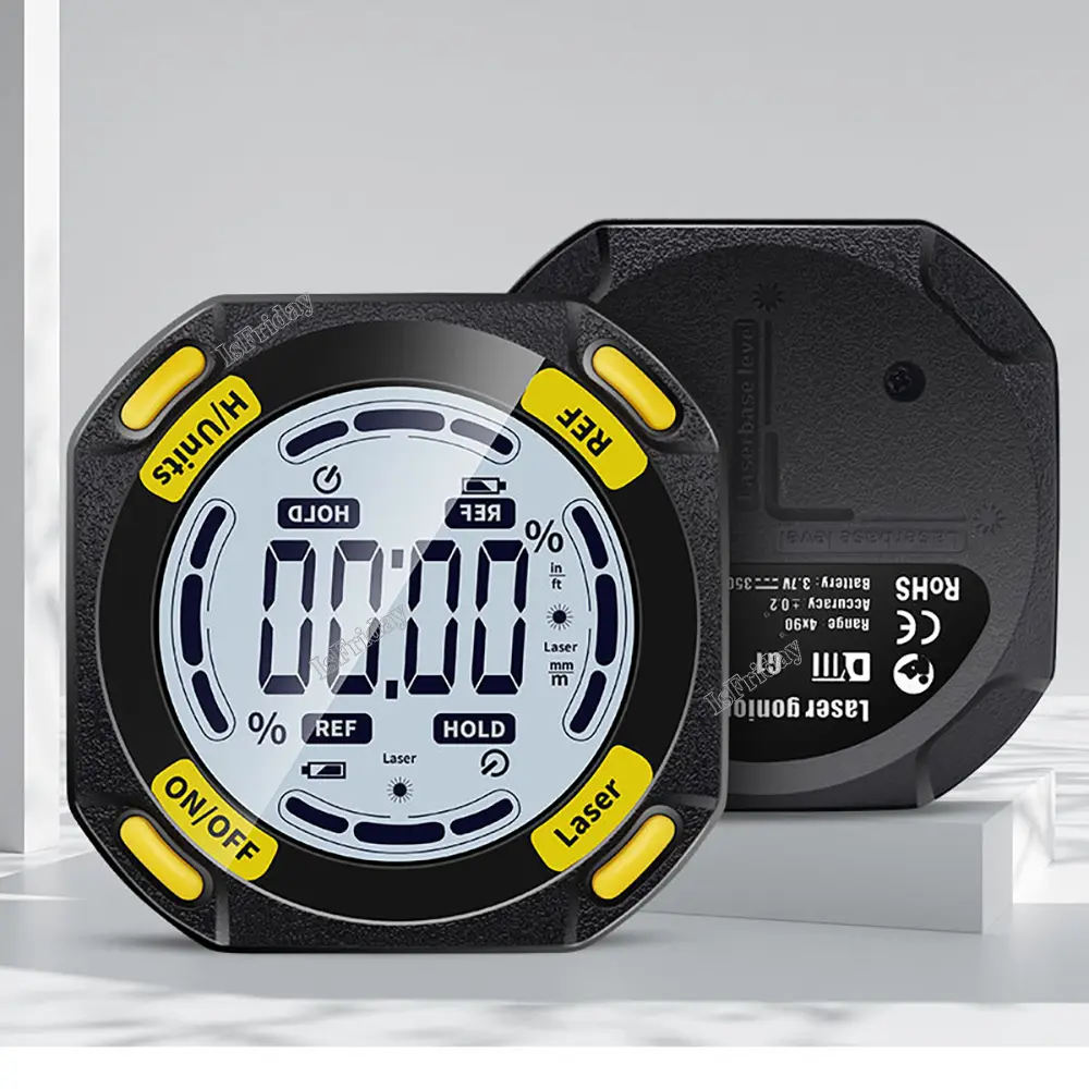 High Precision Digital Inclinometer Electronic Protractor Magnetic Angle Meter Slope Measuring Instrument With Laser Level Meter