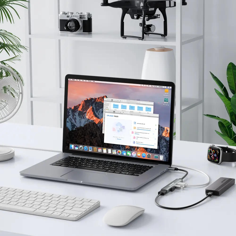 Lemorele 120cm 4Ports USB HUB OTG USB A 3.0 Adapter Multi Splitter Adapter Laptop Accessories For Xiaomi Lenovo Macbook Pro