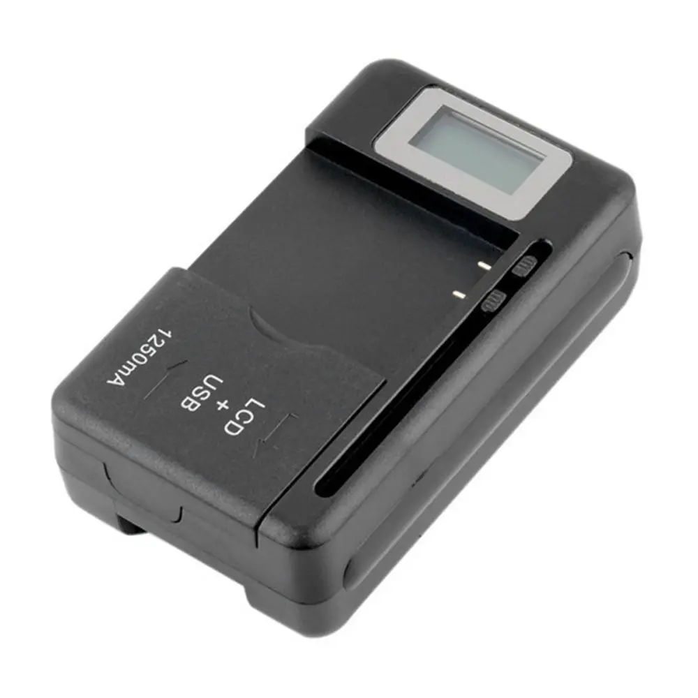 Universal For Cell Phones US Plug LCD Display Mobile Battery Charger Desktop Charger USB Port