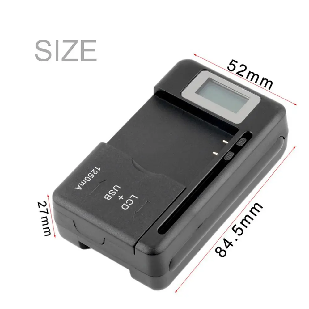 Universal For Cell Phones US Plug LCD Display Mobile Battery Charger Desktop Charger USB Port