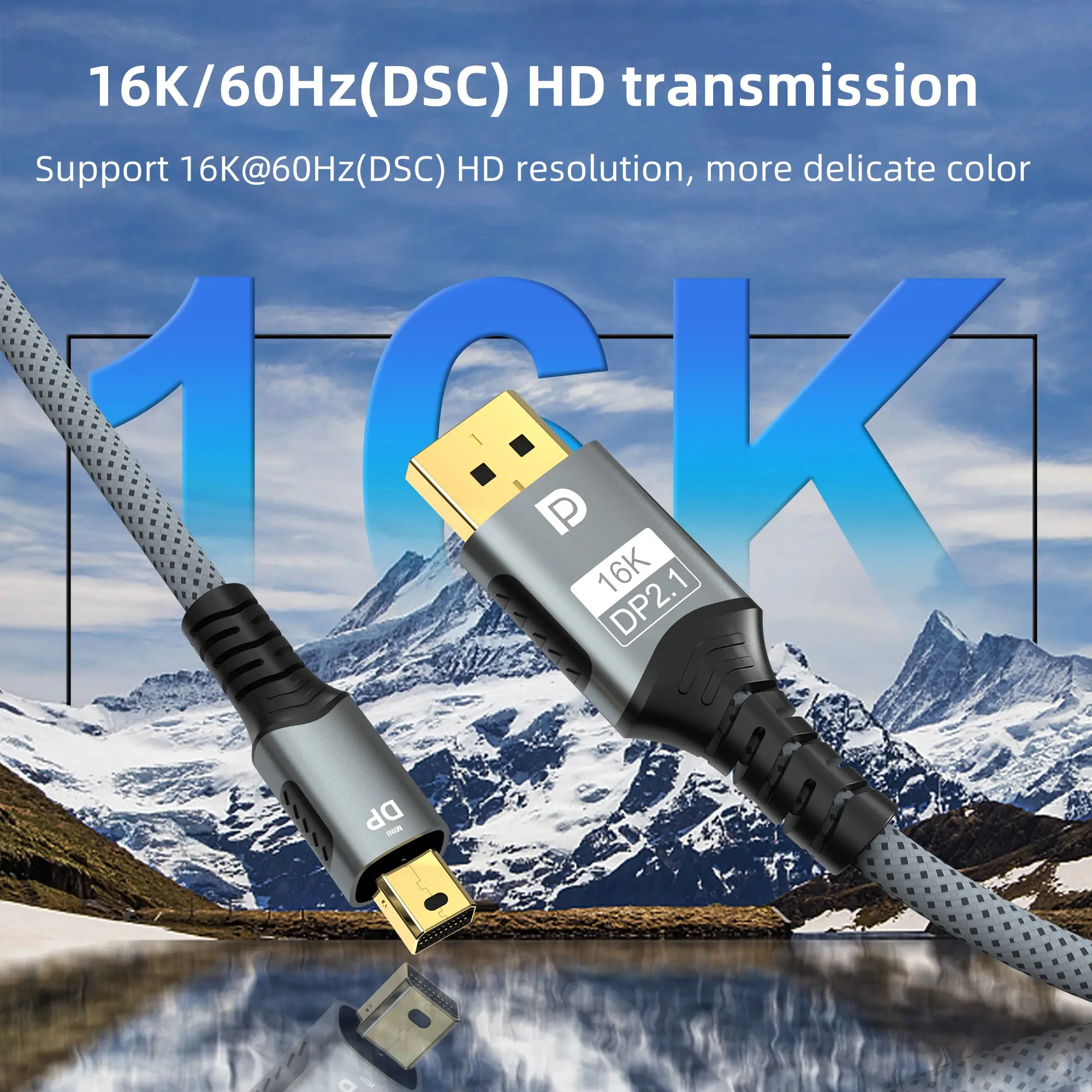Mini DP to DisplayPort 8K Cable DP1.4 Bi-Directional Conversion Transmission Cable 16K@60Hz 4K@144Hz for MacBook Air Projector
