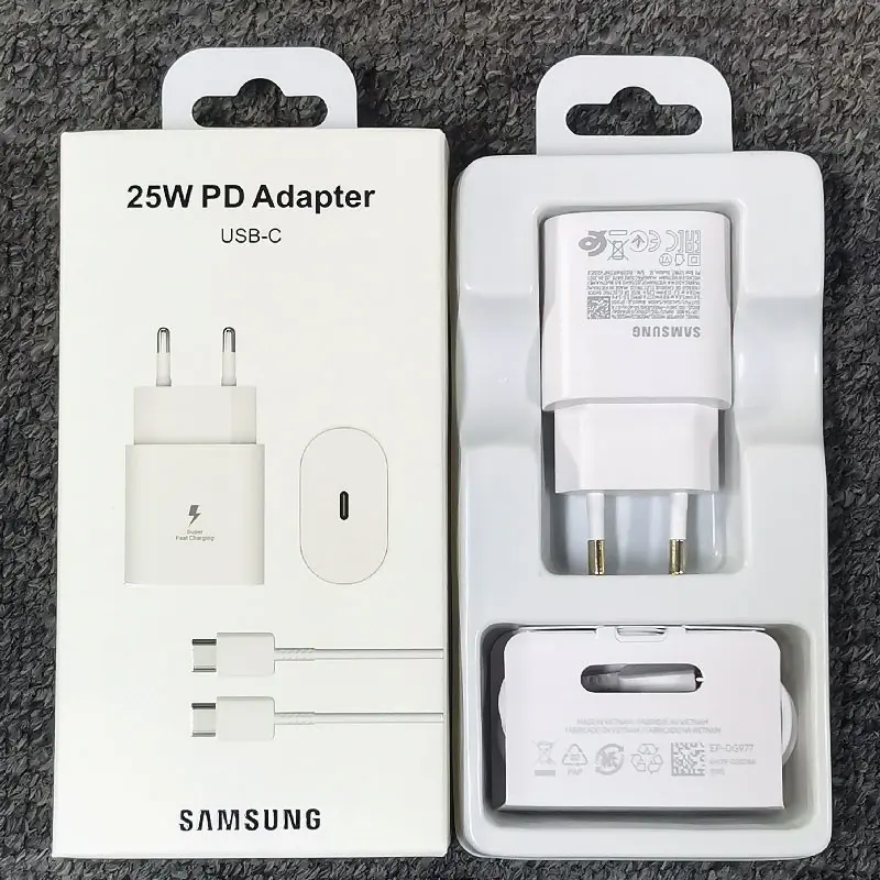 Samsung A15 A25 A35 A55 A54 A73 25W PD Charger Super Fast Charge Adapter For Galaxy S24 S23 S22 S21 S20 Note 20 Ultra 10 Plus FE
