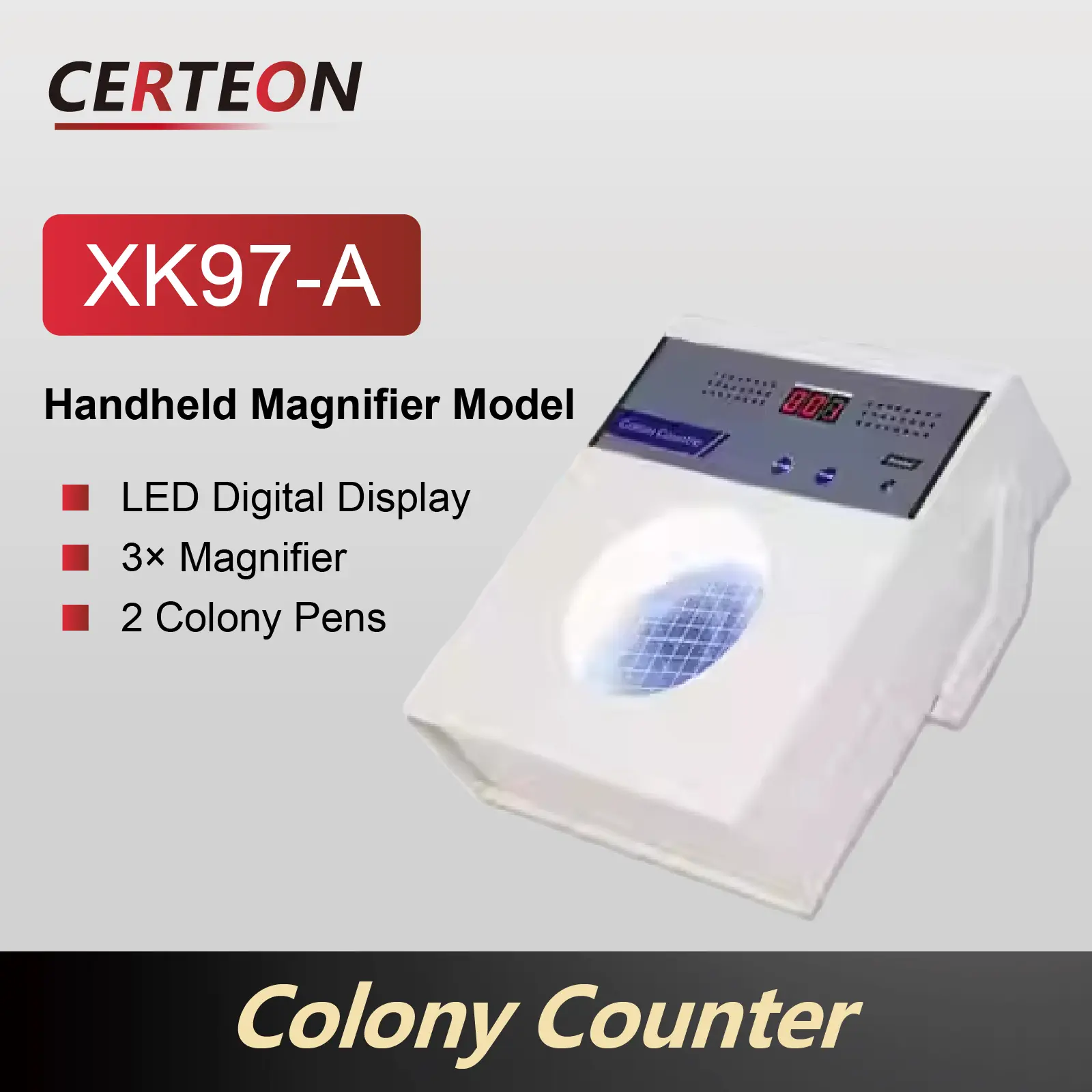 Digital Colony Counter XK97-A 220V  Bacterial Colony Counting Device Semi-Automatic Lab Colony Counter with LED Display