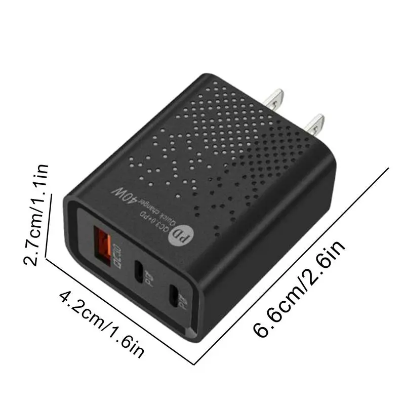 40W USB C Charging Station USB C Charging Block Fast Charging USB C Charger 65W USB C Charger Plug For Wireless Earphone Laptop