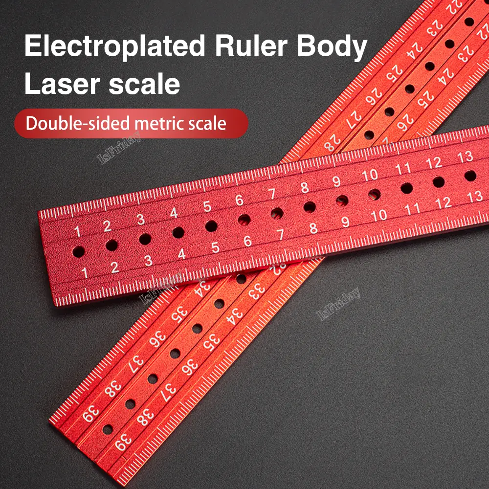 Gauges Heavy Duty High-precision Woodworking aluminum alloy Multifunction Combined Angle Ruler 30/40cm Movable Angle Ruler