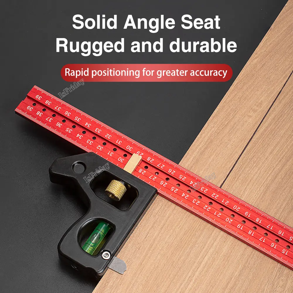 Gauges Heavy Duty High-precision Woodworking aluminum alloy Multifunction Combined Angle Ruler 30/40cm Movable Angle Ruler