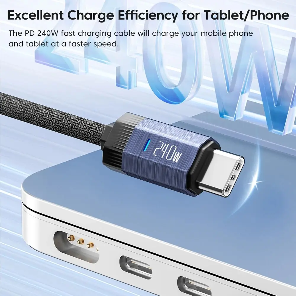Toocki 240W USB C to USB Type C Cable 48V 5A PD3.1 Super Fast Charging for iPhone 15 ProMax Samsung S23 MacBook Hauwei Xiaomi