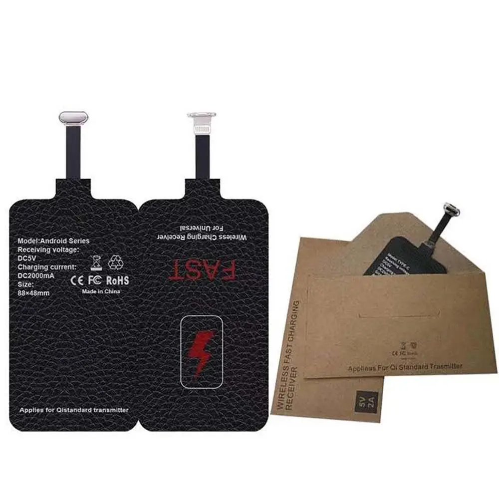 5V/2A 10W Qi Fast Wireless Charger Receiver for Charger Pad Coil for Phone 6 7 Plus Type-C Universal
