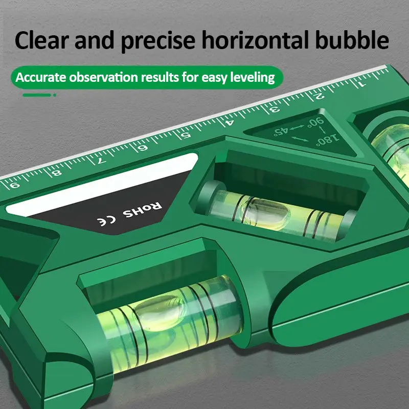 Mini Level Gauge High-precision Horizontal Vertical Measure Metric Ruler Protractor Home Portable Magnetic Pocket Level Gauge