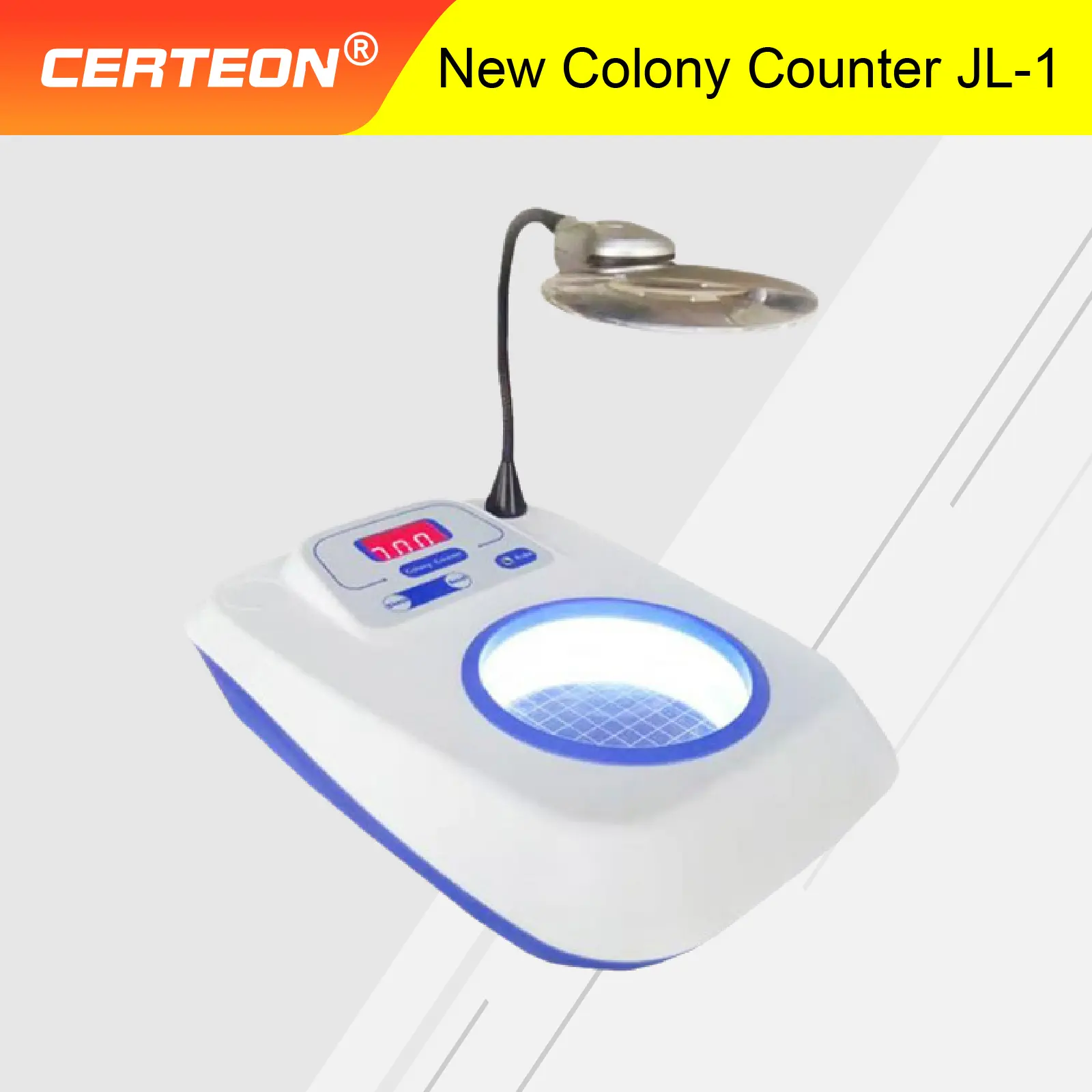 XK97-A Microbiological Digital Colony Counter Manual Bacteria Detection Lab Equipment for Petri Dish 220V LED Display