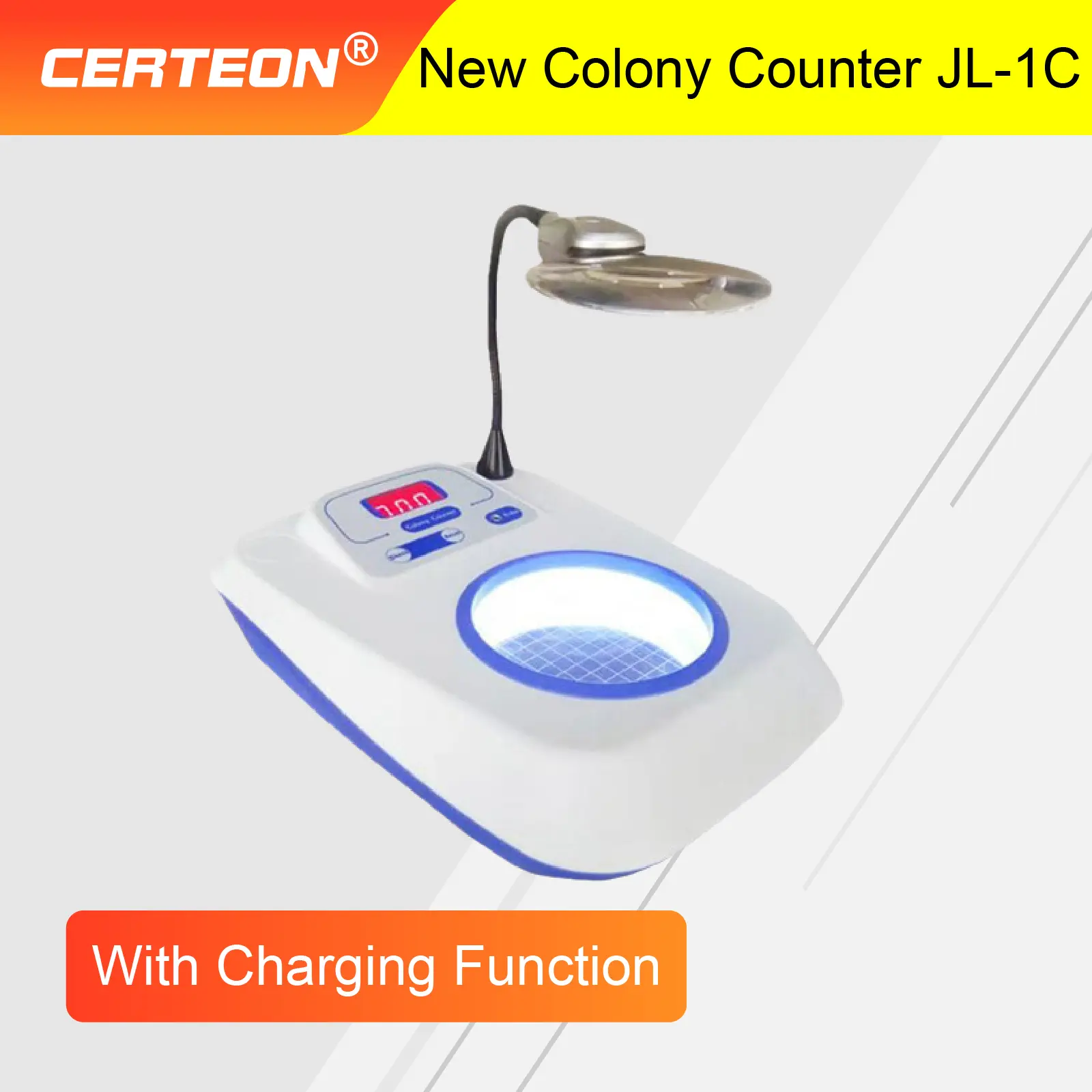 XK97-A Microbiological Digital Colony Counter Manual Bacteria Detection Lab Equipment for Petri Dish 220V LED Display