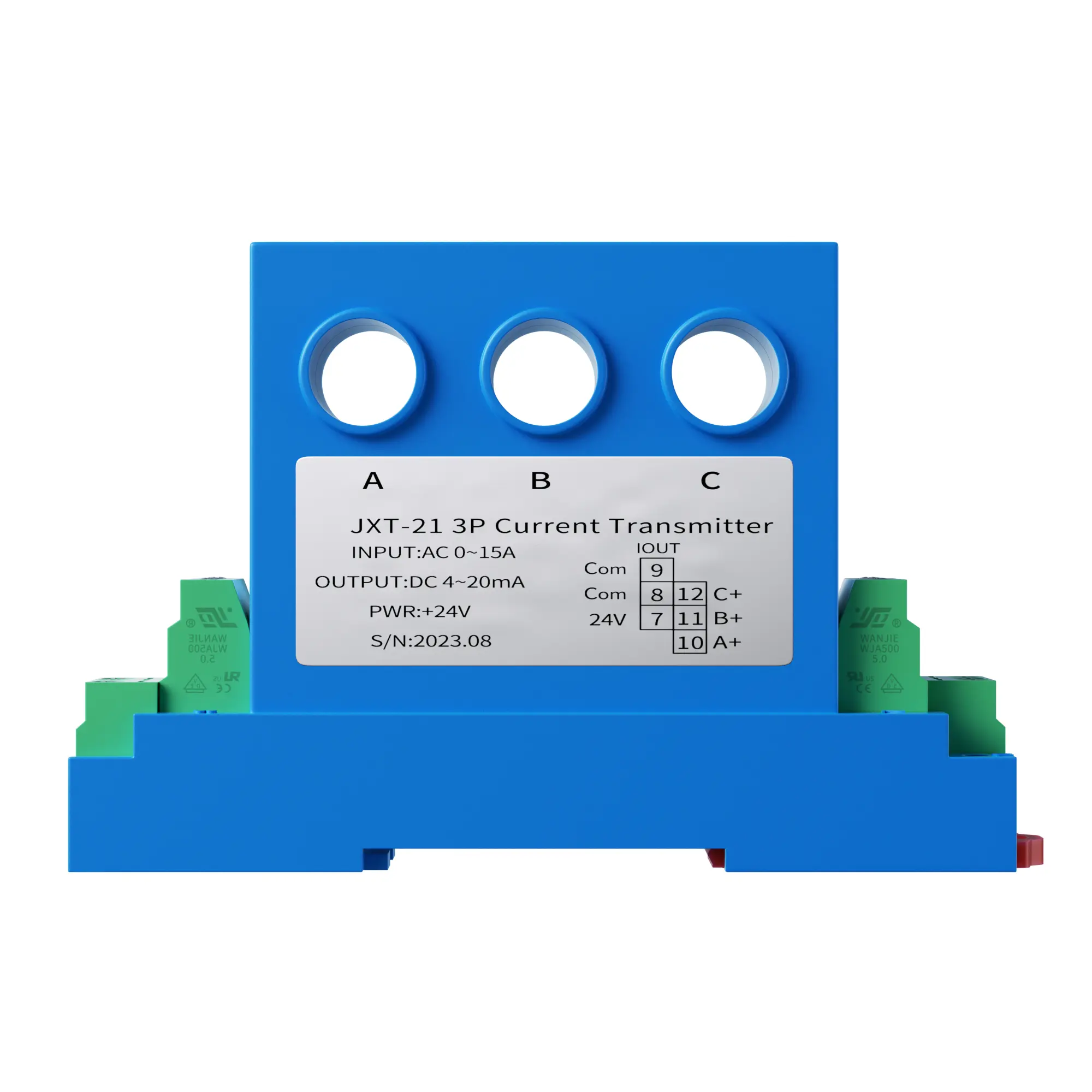 3 Phase AC Current Transmitter 0-1A 0-5A 0-10A 0-30A 0-50A Current Transducer 4-20mA 0-10V 0-5V RS485 Current Sensor Transmitter