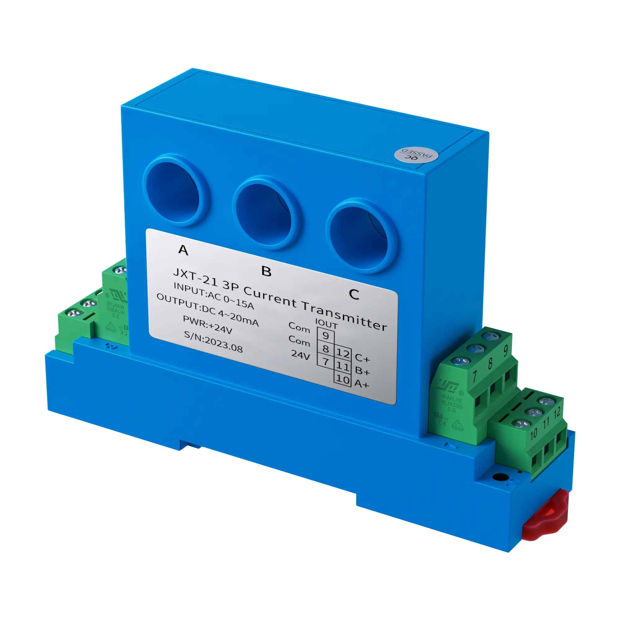 3 Phase AC Current Transmitter 0-1A 0-5A 0-10A 0-30A 0-50A Current Transducer 4-20mA 0-10V 0-5V RS485 Current Sensor Transmitter