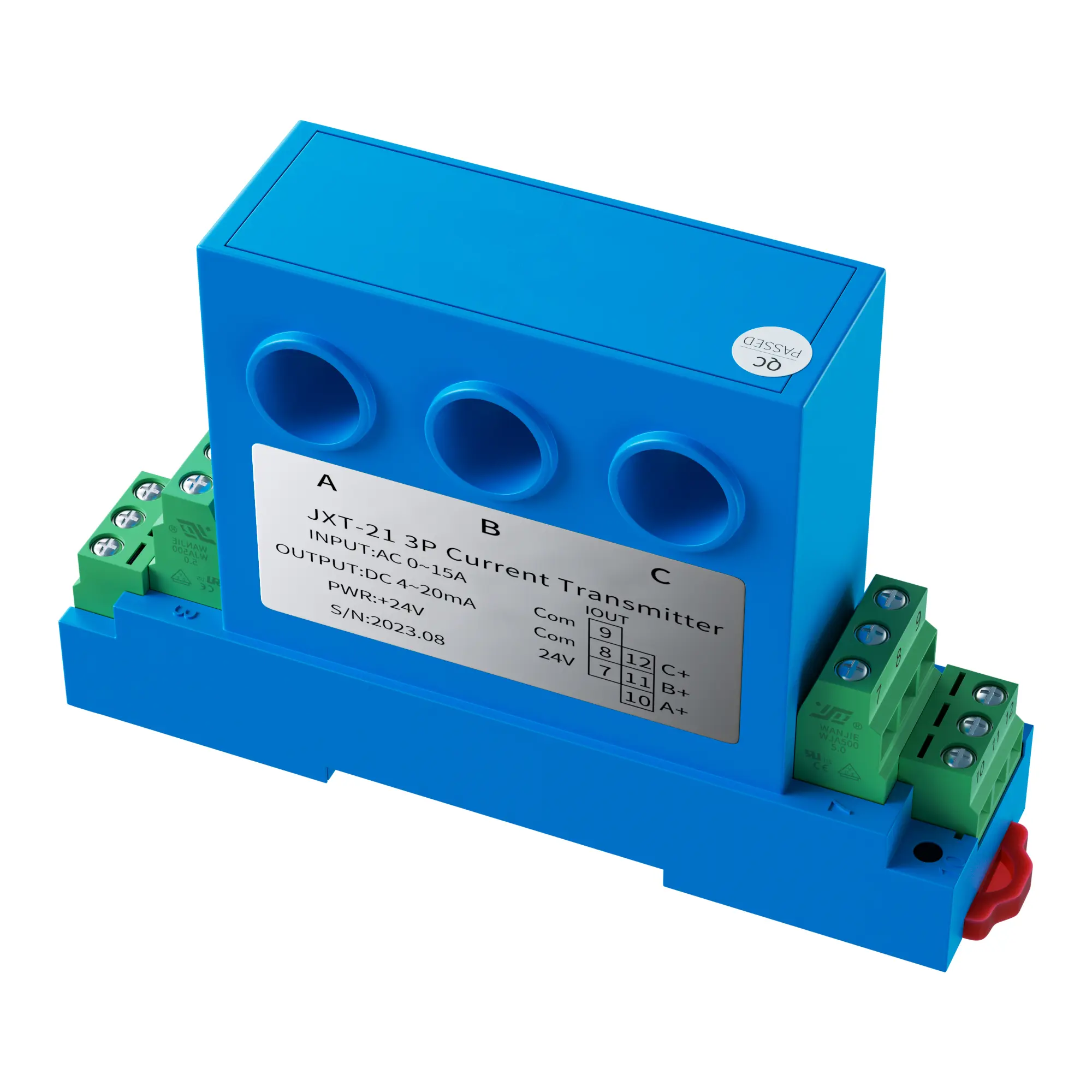 3 Phase AC Current Transmitter 0-1A 0-5A 0-10A 0-30A 0-50A Current Transducer 4-20mA 0-10V 0-5V RS485 Current Sensor Transmitter