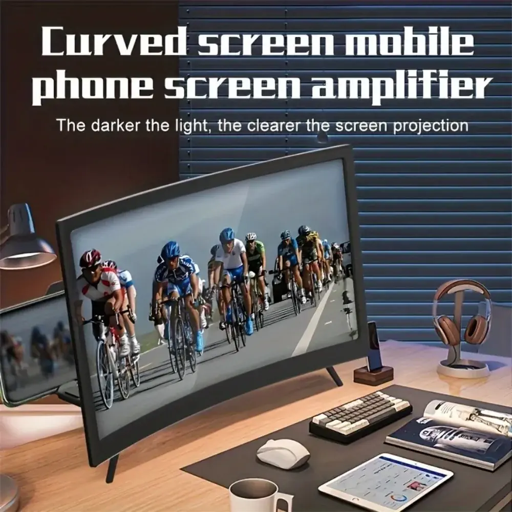 12-inch Curved3D HD Phone Screen Magnifier Movie Video Amplifier Holder Mobile Phone Mobile Phone Universal TV Drama Artifact