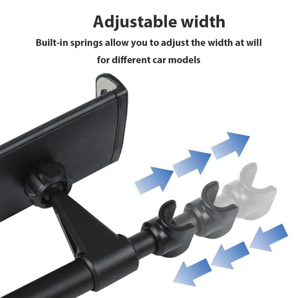 Telescopic Car Back Seat Phone Tablet PC Holder for iPhone Samsung iPad 360 Degree Rotation Phone Tablet 4-11 Inch