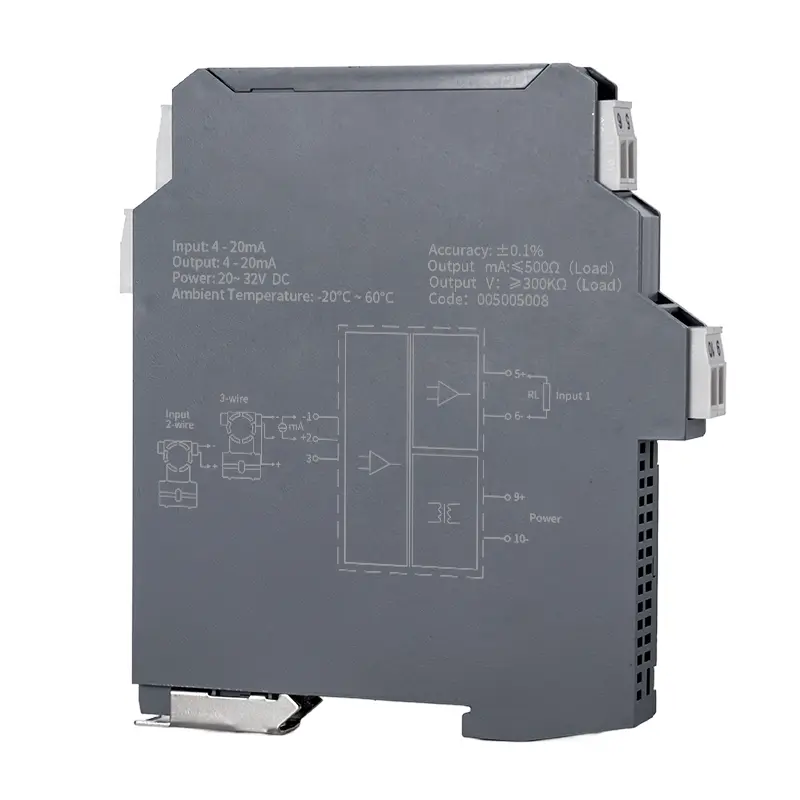 ultrathin Analog Signal Isolator 4-20mA to 0-10V 0-5V 1-5V Isolation Distribution 4-20mA 1 In 1 Out 1 In 2 Out  Signal Converter