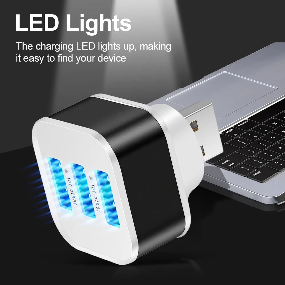 USB 3.0 HUB Fast Charge 3 Ports USB Extender Adapter Port Splitter For PC Macbook Laptop Accessories Quick Charge