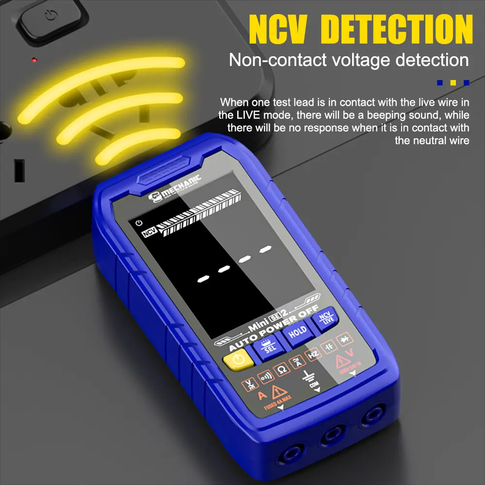 MECHANIC Smart Digital Multimeter True RMS Auto-Ranging AC/DC Voltage Current Tester for Home/Automotive/Electrical Maintenance​