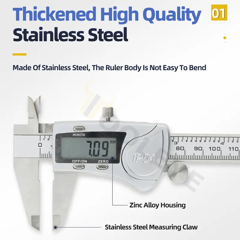 IP54 Calipers Stainless Steel Digital Pachymeter Caliber Measuring Tools Carpenter Tools Electronic Caliper Metal Vernier Ruler