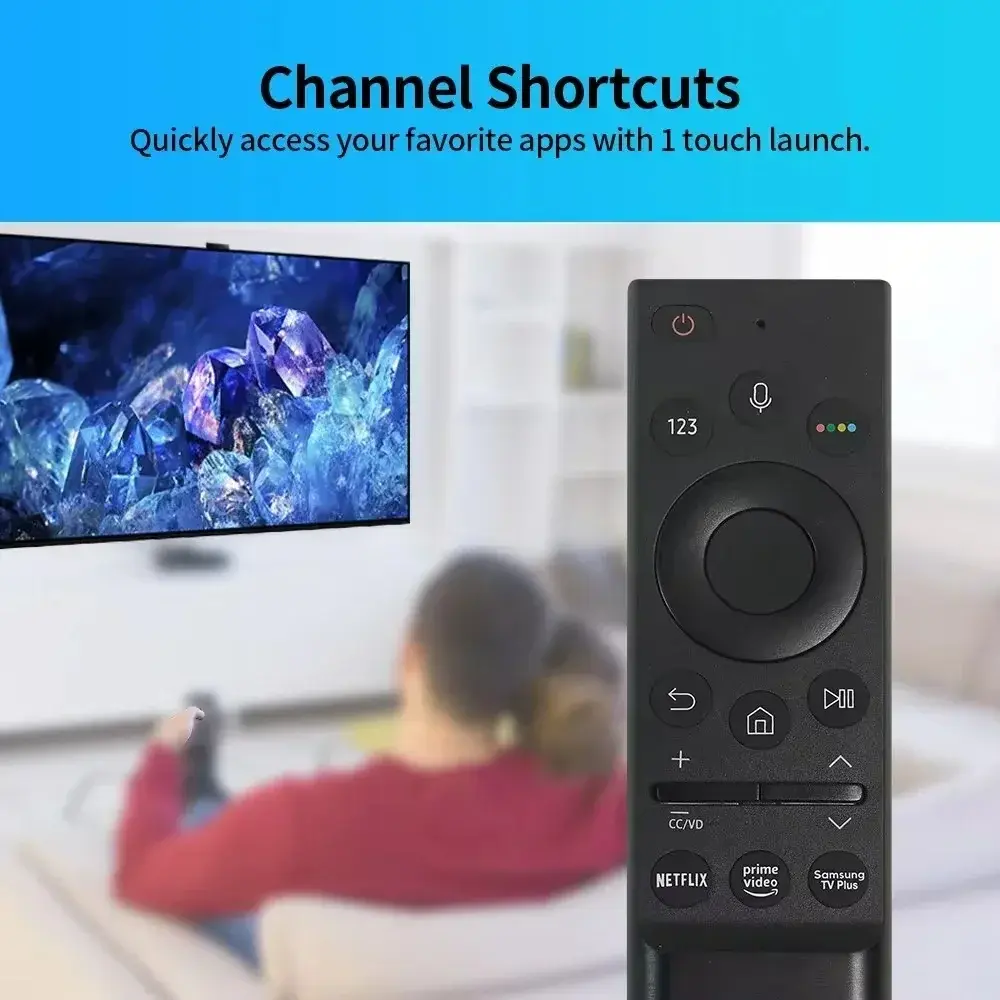 Voice Remote Control With BN59-01363A For Samsung Smart TV NEO QLED/QLED Series Compatible With QN43LS03AAFXZA QN55LS03AAFXZA