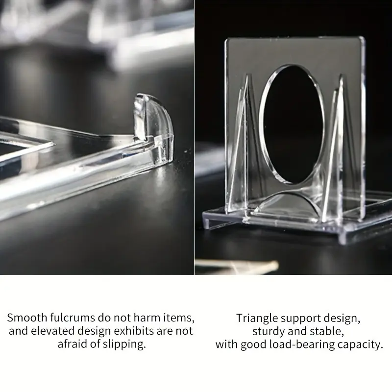 3PCS/5PCS/10pcs Mini Acrylic Plate Stands Adjustable for Picture Plate Easels Display Stands Multipurpose Display Holder