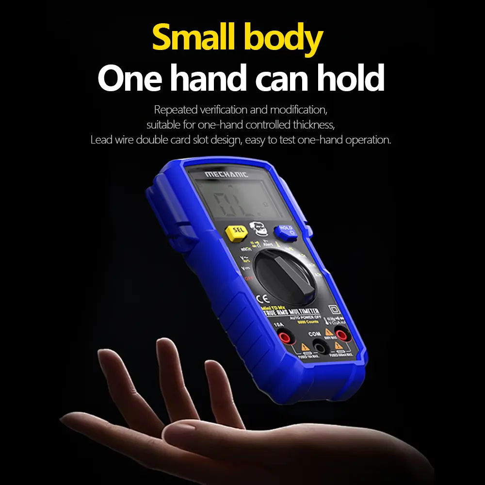 MECHANIC High-Precision Professional Digital Multimeter True RMS AC DC Voltage Capacitance Resistance Hz NCV Tester Current Tool