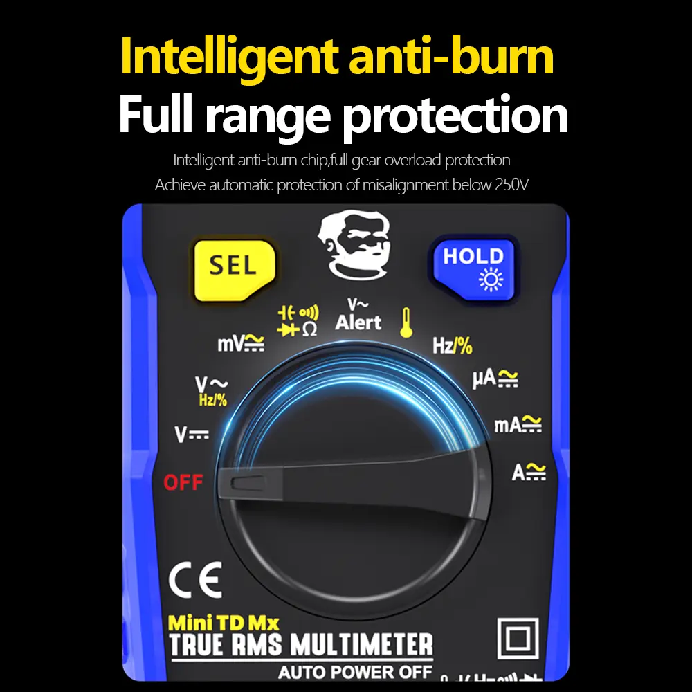MECHANIC High-Precision Professional Digital Multimeter True RMS AC DC Voltage Capacitance Resistance Hz NCV Tester Current Tool