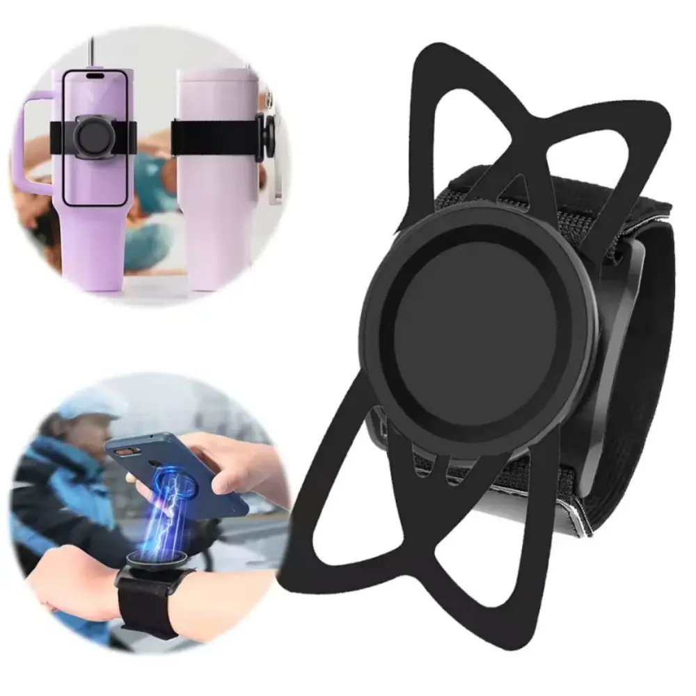 Magnetic Portable Wrist Strap Phone Holder Sports Outdoor Running Cycling Arm Strap Phone Stand Magsafe Arm Mobile Phone Holder