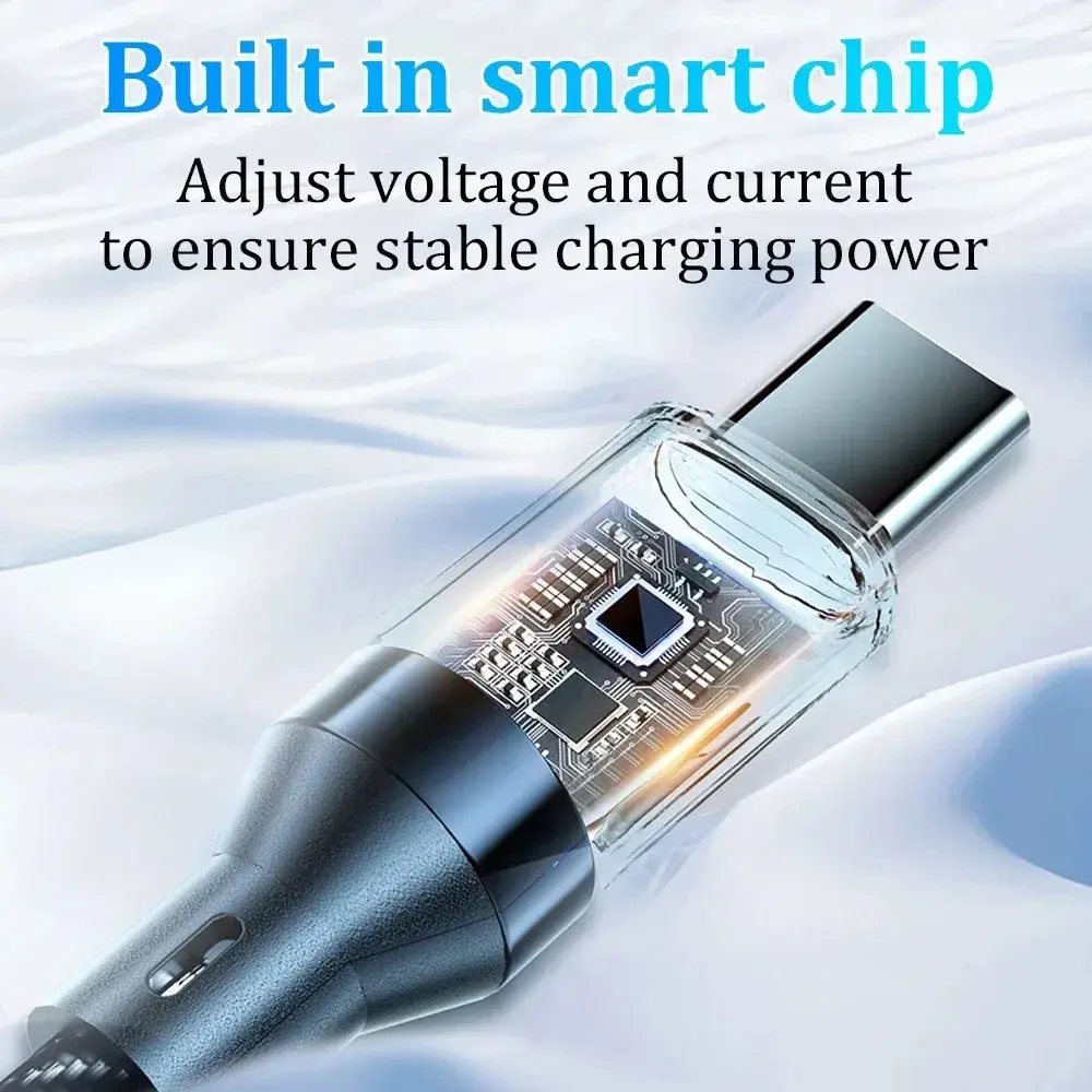 120W Digital Display Cable USB To Type C Fast Charging 100W PD Type C To Type C Cable For Xiaomi Samsung Huawei Honor 1M 1.5M 2M