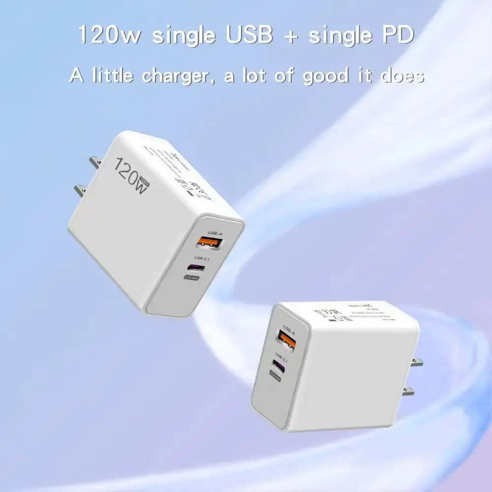 Type C USB 120W Fast Charge Charger PD Mobile Phone Power Adapter For iPhone Xiaomi Huawei Samsung Quick Charging Wall Charger