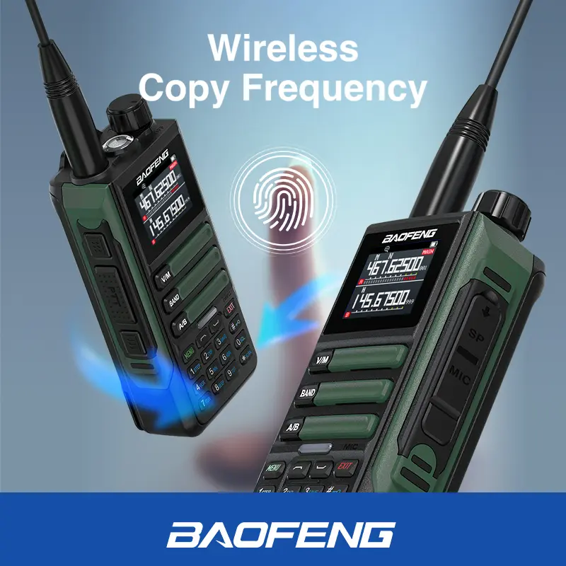 Upgrade Baofeng UV16M V2 Walkie Talkie 15W High Capacity AM FM 2-Way Radio Full Band LCD 999CH Frequency Copy NOAA Noise Reduce