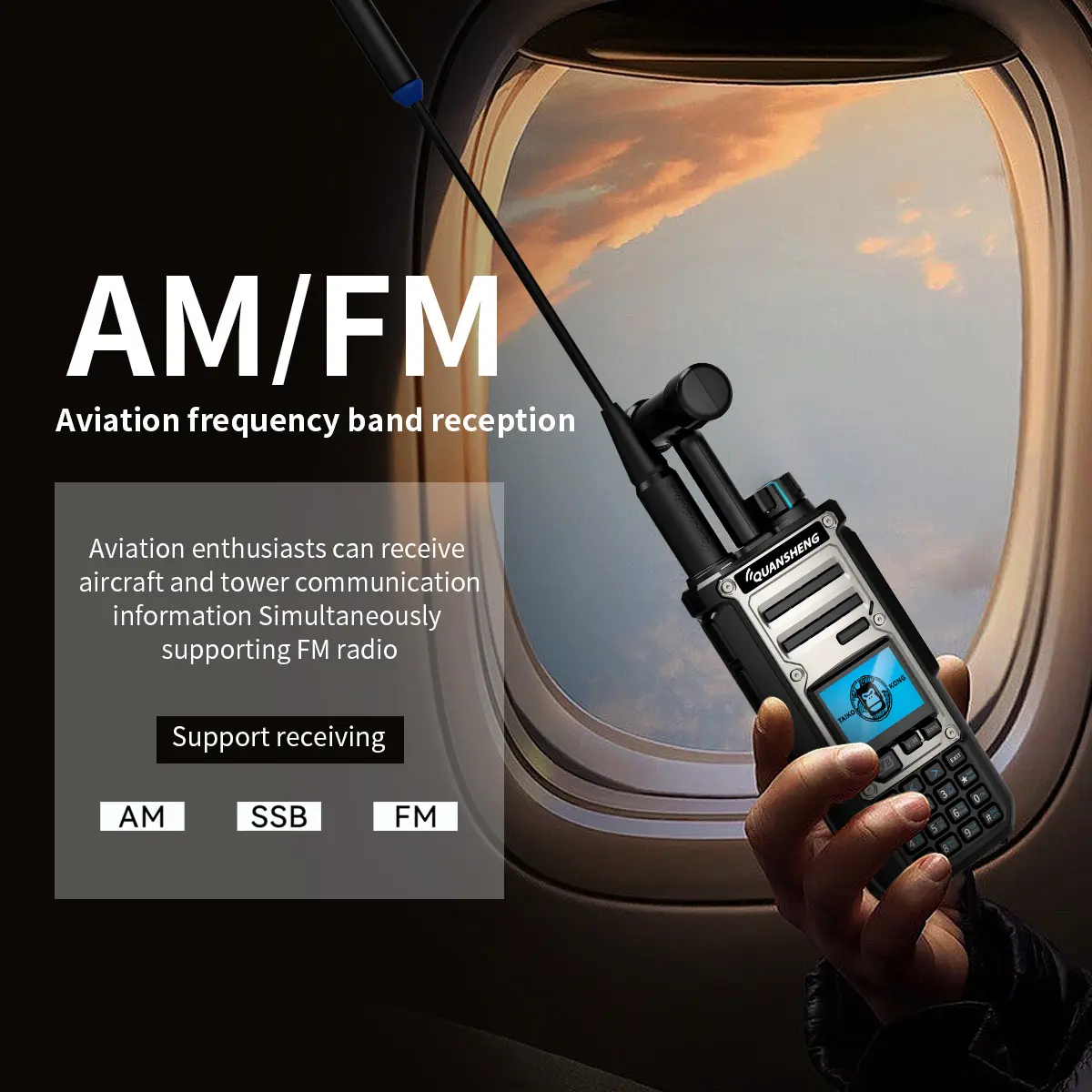 ​Quansheng TK-11(8) 10W VHF/UHF Dual Band Radio 999CH CTCSS/DCS IP55 2500mAh Type-C NOAA Weather Alarm CE