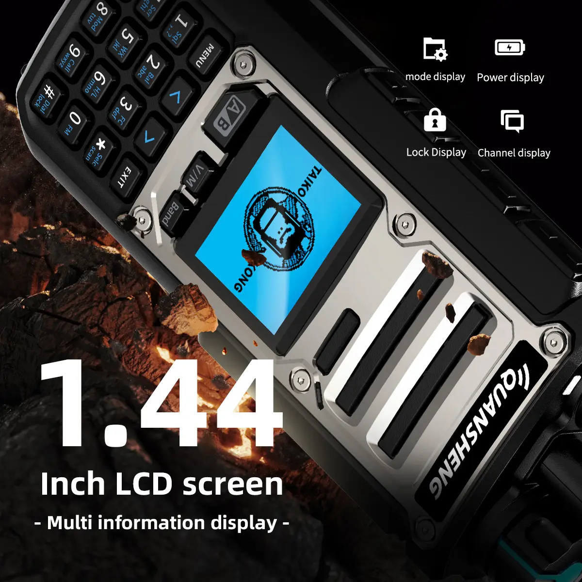​Quansheng TK-11(8) 10W VHF/UHF Dual Band Radio 999CH CTCSS/DCS IP55 2500mAh Type-C NOAA Weather Alarm CE