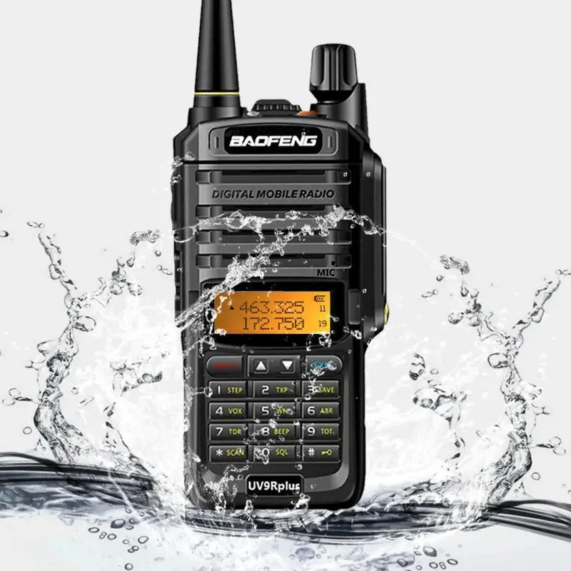 Baofeng UV-9R Plus 15W IP68 Waterproof Walkie Talkie Dual Band 16KM Long Range Portable VHF/UHF Transceiver CB Hunting Ham Radio