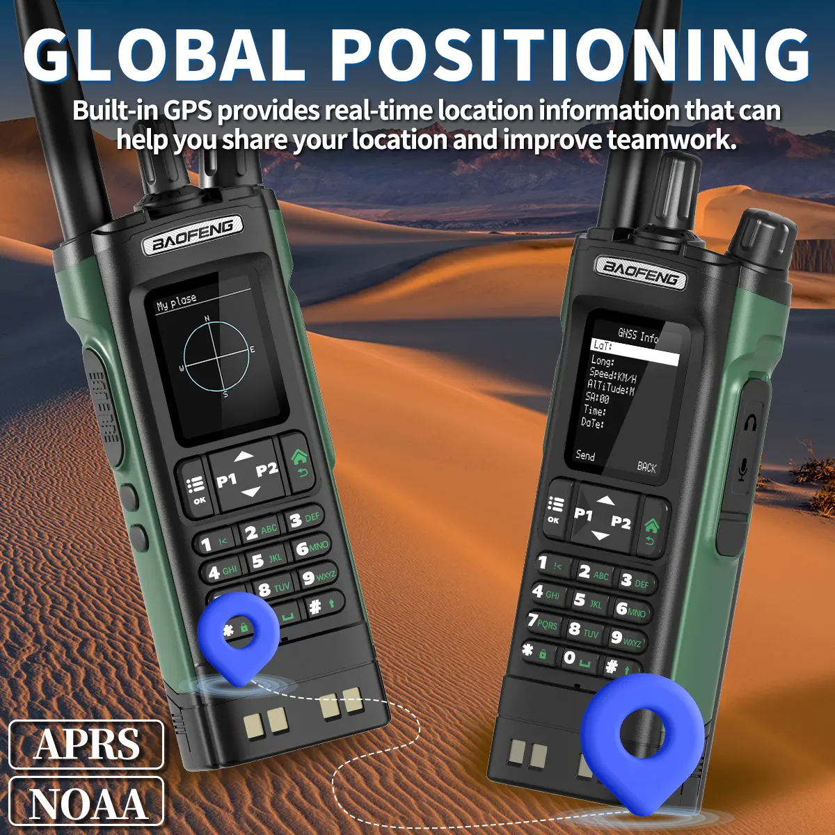 Baofeng DMR DM-32 Digital Walkie Talkie GPS Dual Mode Analog TDMA Dual Time Slot AM FM APRS Digital Call Ham Radio DM-1701 UV-32