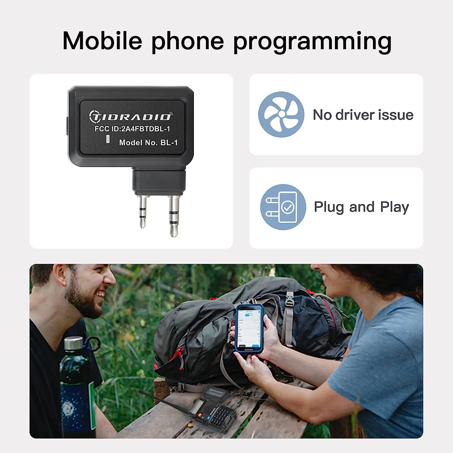 Walkie Talkie Wireless Programmer Phone APP Programming Multiple Model No Driver Issue Wireless Cable Ham Radio