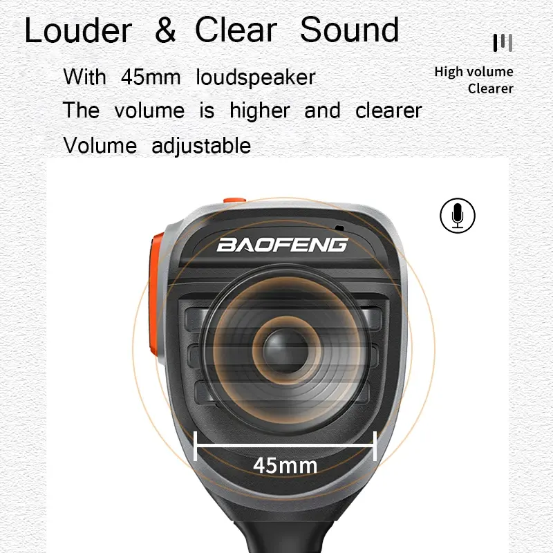 Quansheng UV-K6 PTT Waterproof UV-K5 Walkie Talkie Speaker Radio Microphone Keenwood 2-Pin Type Handheld Mic For UV-5R UV82 UV16