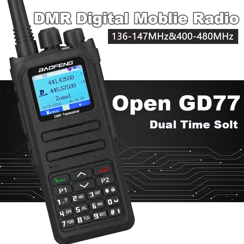 DM-1701A Upgrade Open GD77 Baofeng DMR Digital DM-1701 Walkie Talkie Longe Range Dual Mode Analog Dual Time Slot Tier 1+2 Radio