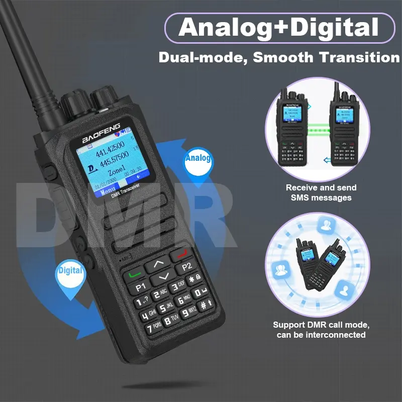 DM-1701A Upgrade Open GD77 Baofeng DMR Digital DM-1701 Walkie Talkie Longe Range Dual Mode Analog Dual Time Slot Tier 1+2 Radio