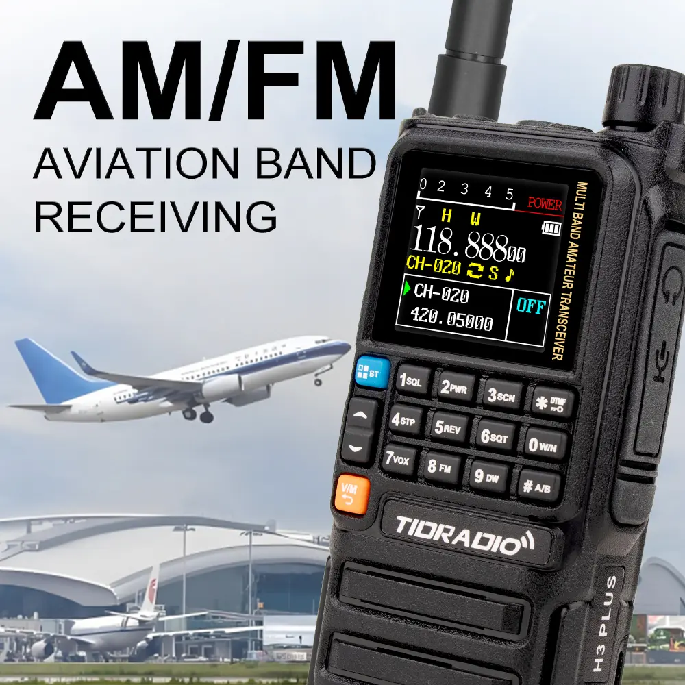 TIDRADIO H3 Plus Global Walkie Talkie Repeater Bluetooth Answerphone Air Band Long Range Radio Hiking Standby Cycling Team