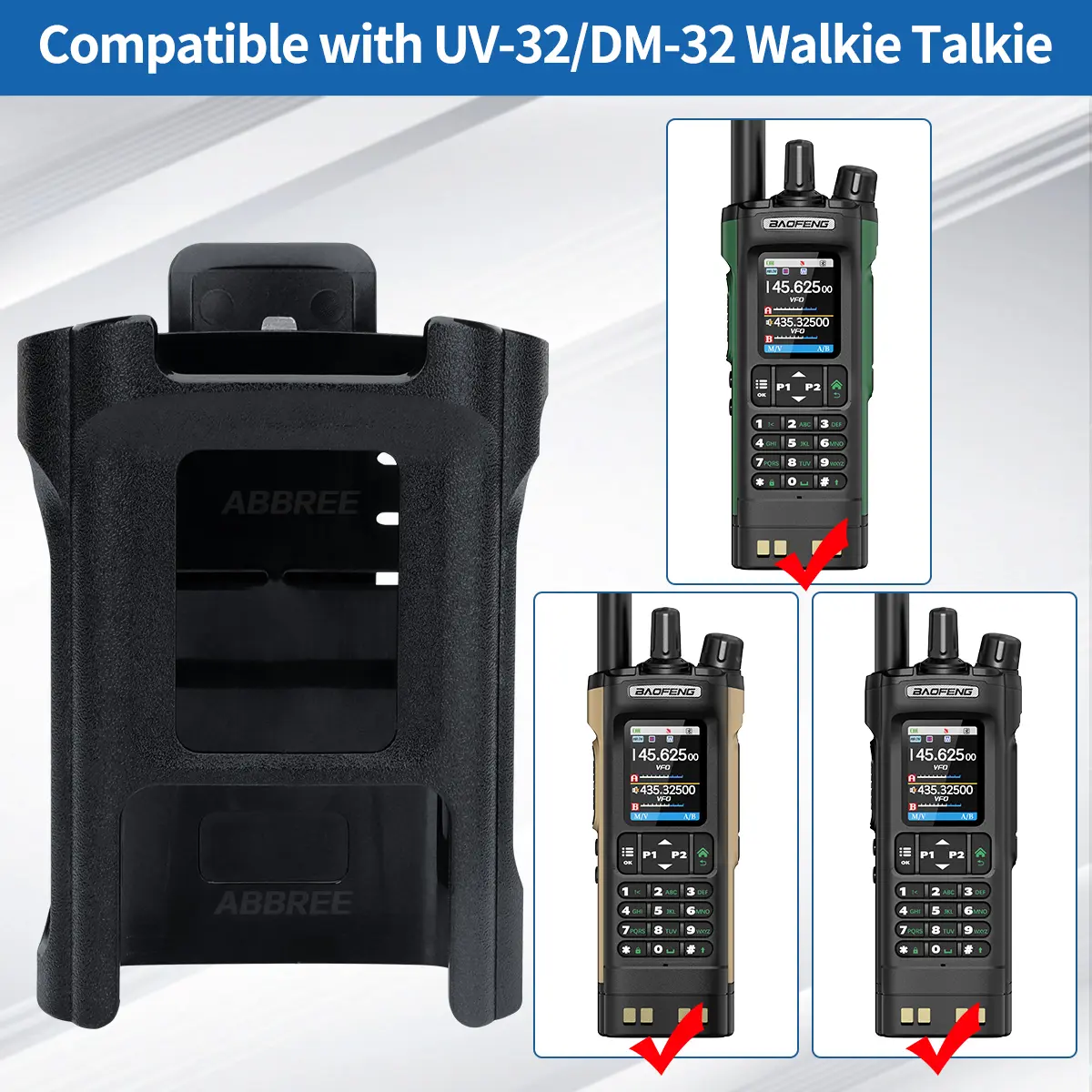 Baofeng Original UV-32 DM-32 Walkie Talkie Belt Clip Hoster Case UV32 Belt Holster Belt Holder Case For DM32 Two Way Ham Radio