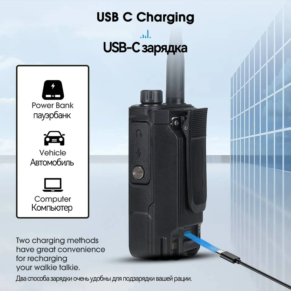 Retevis RA89 Ham radio 10W Walkie Talkie Long Range IP68 Type-C Transceiver FM VHF UHF Communication Radio for Emergency