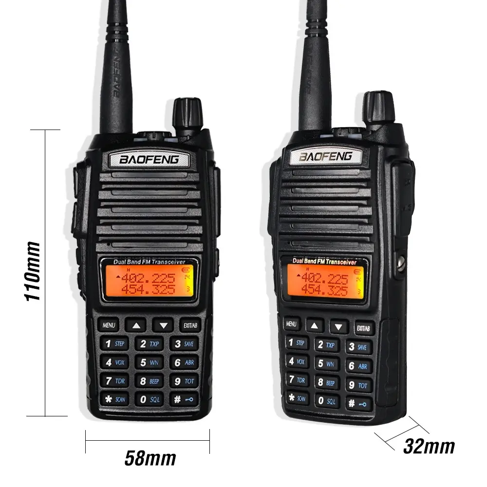 High Power 5W/8W Baofeng UV-82 Walkie Talkie Uv82 Dual Band Vhf/Uhf Fm 10Km Long Range Emergency home contact for power outage