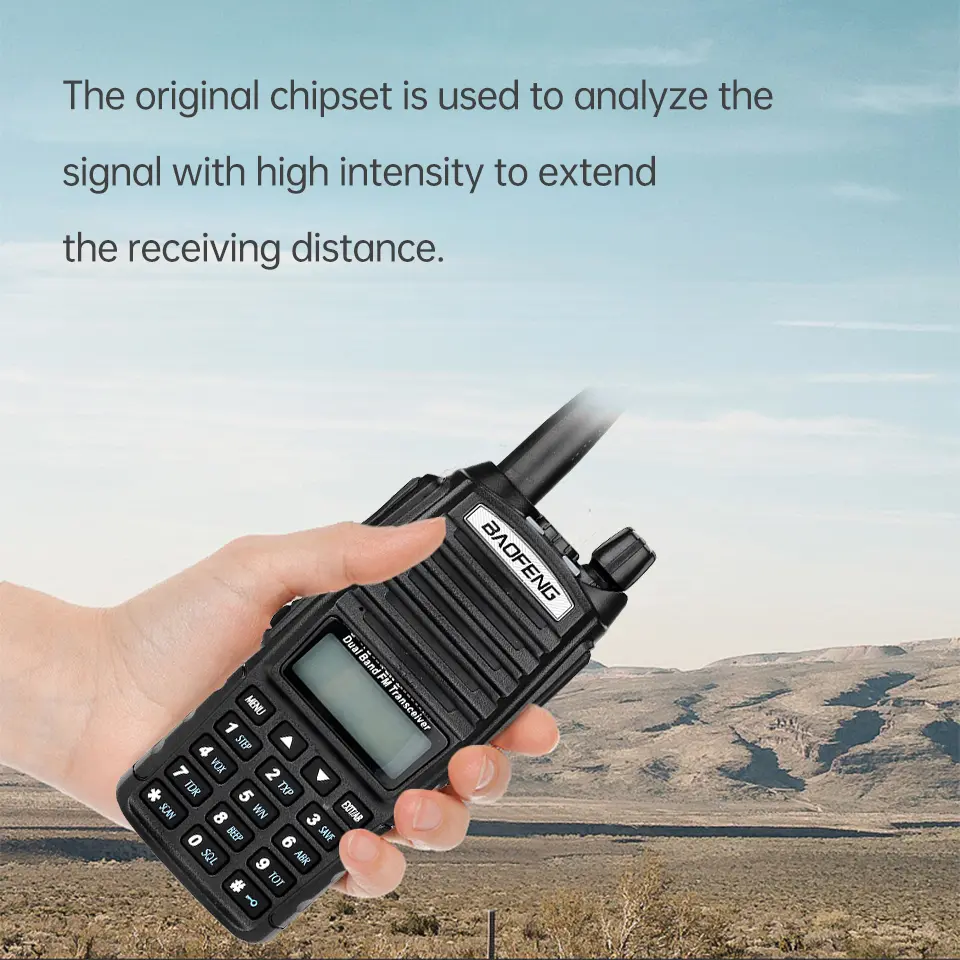 High Power 5W/8W Baofeng UV-82 Walkie Talkie Uv82 Dual Band Vhf/Uhf Fm 10Km Long Range Emergency home contact for power outage