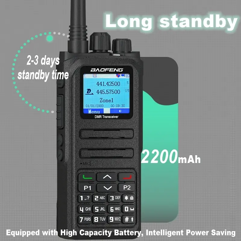 Baofeng DMR Digital Walkie Talkie DM-1701A Open GD77 Dual Band Dual Mode Analog Dual Time Slot Tier 1+2 Radio Upgrade DM-1701
