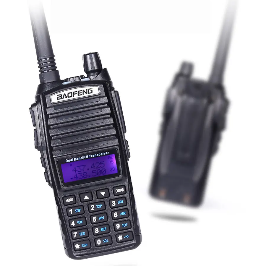 High Power 8W Baofeng UV-82 Walkie Talkie UV82 Dual Band VHF UHF FM Transceiver 10KM Long Range Hunting Two Way Ham CB Radio