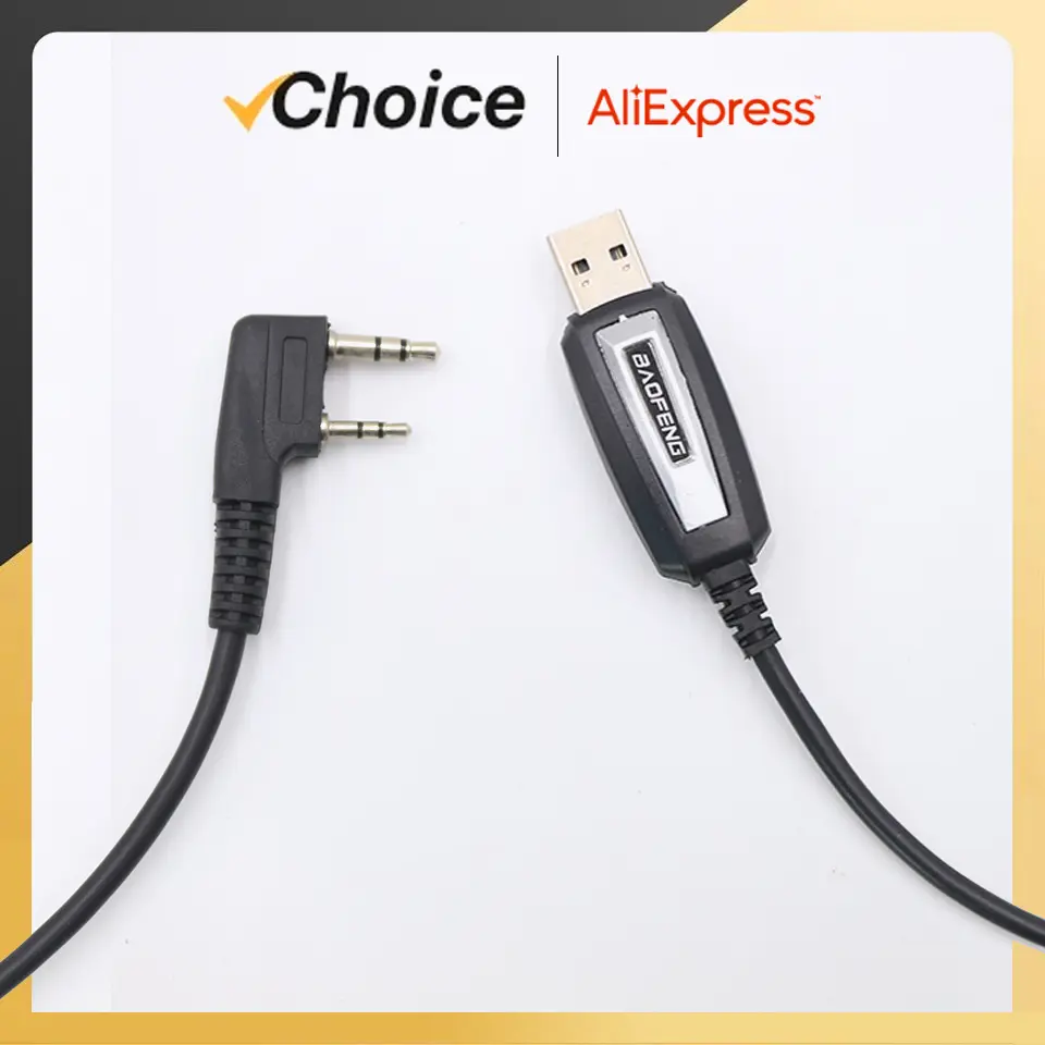 Baofeng USB Programming Cable BF-5RH 13Plus 17Plus V2 Quansheng UVK5 UVK6 5RPlus Programming Cable CD Software Radio Accessories