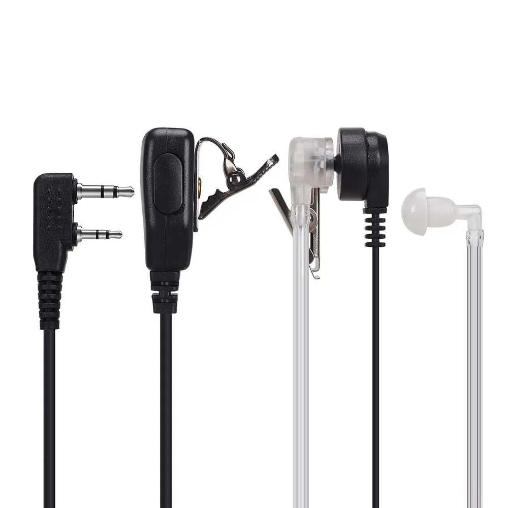 Walkie Talkie Earpiece with MIC 2 Pin Acoustic Tube Headset Two Way Radio Earphone for Baofeng UV 5R Quansheng UV K5 K58